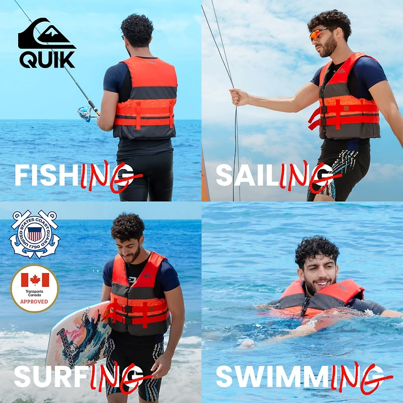 Quiksilver Uscg Approved Adult Life Vest