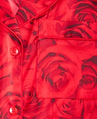 I.n.c International Concepts Women's Stretch Satin Short-Sleeve Pajama Set, Exclusively at Macy's