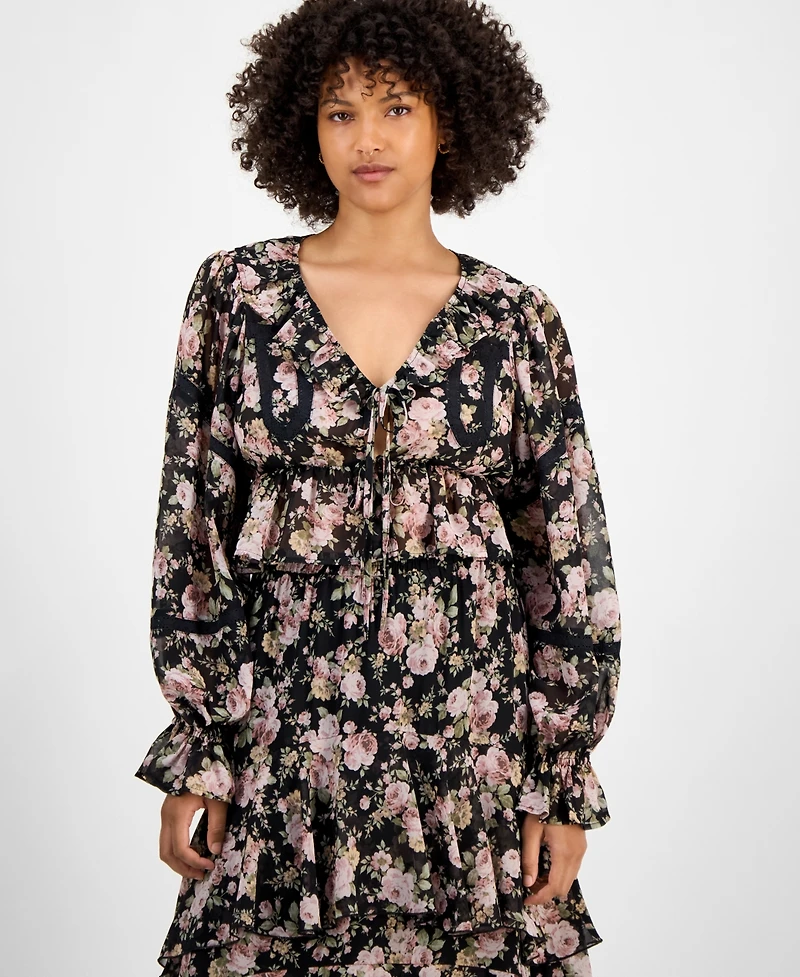 And Now This Women's Ruffled-Cuff Balloon-Sleeve Top, Macy's Exclusive
