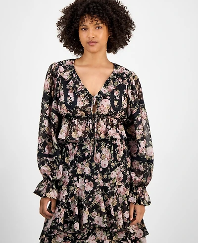 And Now This Women's Ruffled-Cuff Balloon-Sleeve Top, Macy's Exclusive