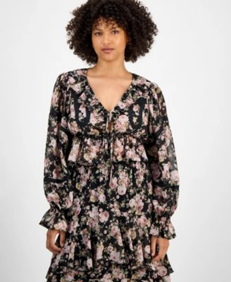 Now This Womens Ruffled Cuff Balloon Sleeve Top Pxxs Xxl Macys Exclusive