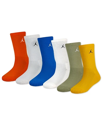 Jordan Big Kids' Everyday Essentials Crew Socks, 6-Pack