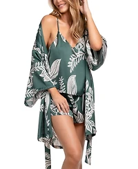 Midnight Bakery Women's Elowyn Soft Satin Sleepwear Robe