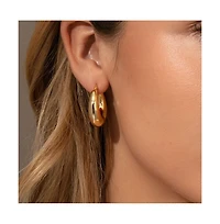 14k Gold-Plated Rare Hoop Earrings