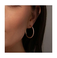 14k Gold-Plated Pave Hoop Earrings