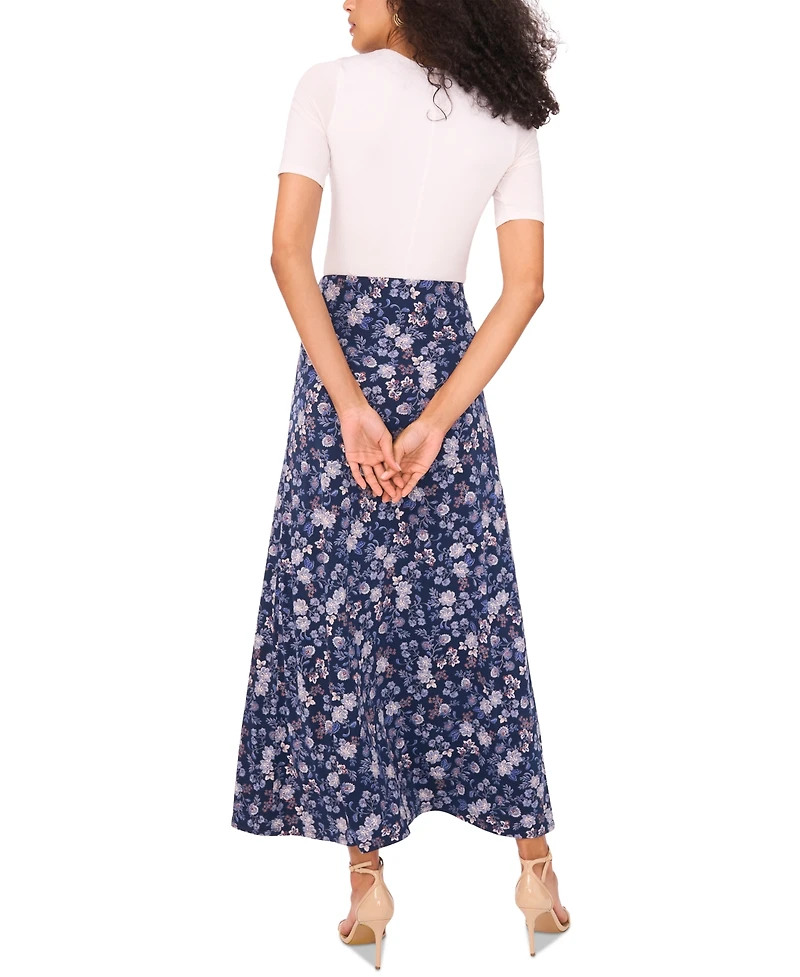 Vince Camuto Women's Printed Pull-On Maxi Skirt