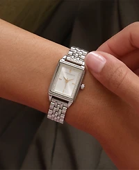 Olivia Burton Women's Quartz Silver-Tone Stainless Steel Bracelet Watch 25.5mm x 20.5mm