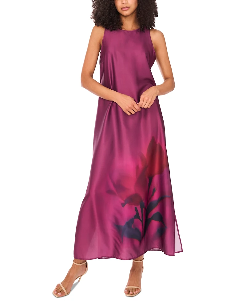 Vince Camuto Women's Placed-Print Maxi Dress