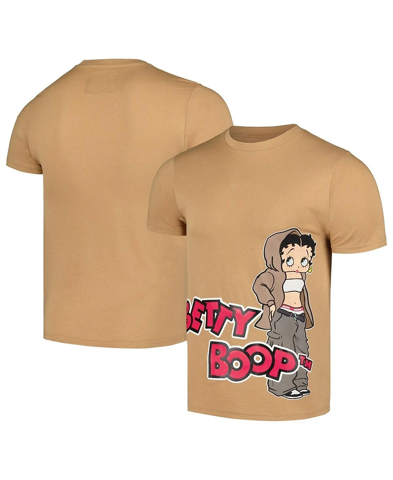 Reason Men's and Women's Tan Betty Boop Side Print T-Shirt