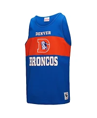 Mitchell & Ness Men's Royal Denver Broncos Retro Color Block Tank Top
