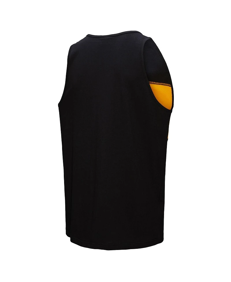 Mitchell & Ness Men's Black Pittsburgh Steelers Retro Color Block Tank Top