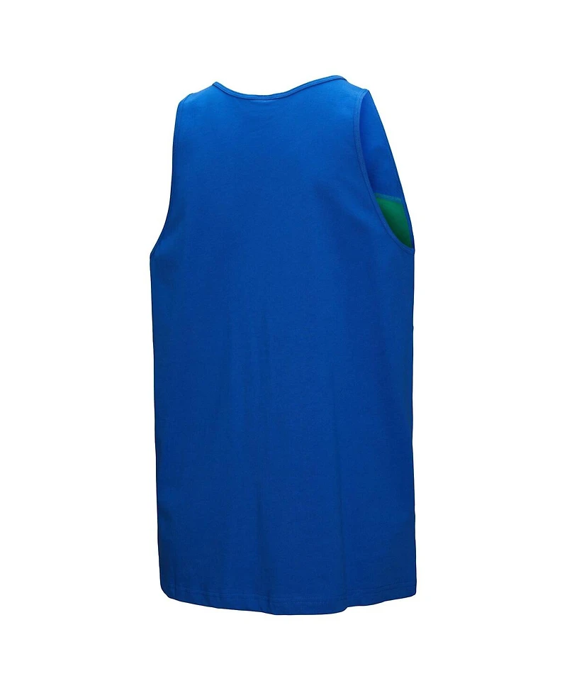 Mitchell & Ness Men's Royal Seattle Seahawks Retro Color Block Tank Top