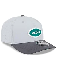 New Era Men's Gray/Graphite New York Jets 2025 Nfl Training Camp 9SEVENTY Adjustable Hat