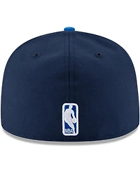 New Era Men's Navy/Blue Oklahoma City Thunder 2025 Nba Finals Champions Side Patch Two-Tone 59FIFTY Fitted Hat
