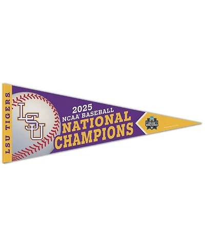Wincraft Lsu Tigers 2025 Ncaa Baseball Men's College World Series Champions 12" x 30" Premium Pennant