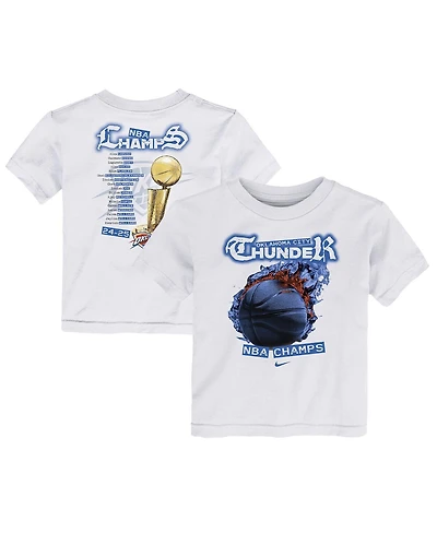 Nike Toddler White Oklahoma City Thunder 2025 Nba Finals Champions Parade Roster T-Shirt