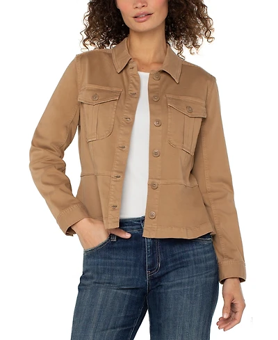 Liverpool Los Angeles Petite Peplum Trucker Jacket