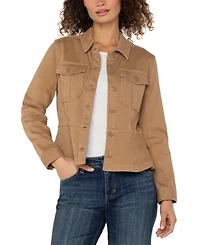 Liverpool Los Angeles Petite Peplum Trucker Jacket