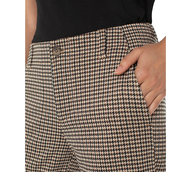 Liverpool Los Angeles Petite Houndstooth Cropped Utility Pants