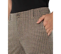 Liverpool Los Angeles Petite Houndstooth Cropped Utility Pants