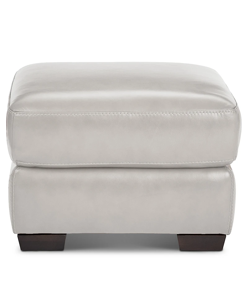 Cobbie Leather 24" Chair Ottoman, Exclusively at Macy's