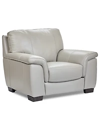 Cobbie Leather 46" Chair, Macy's Exclusive