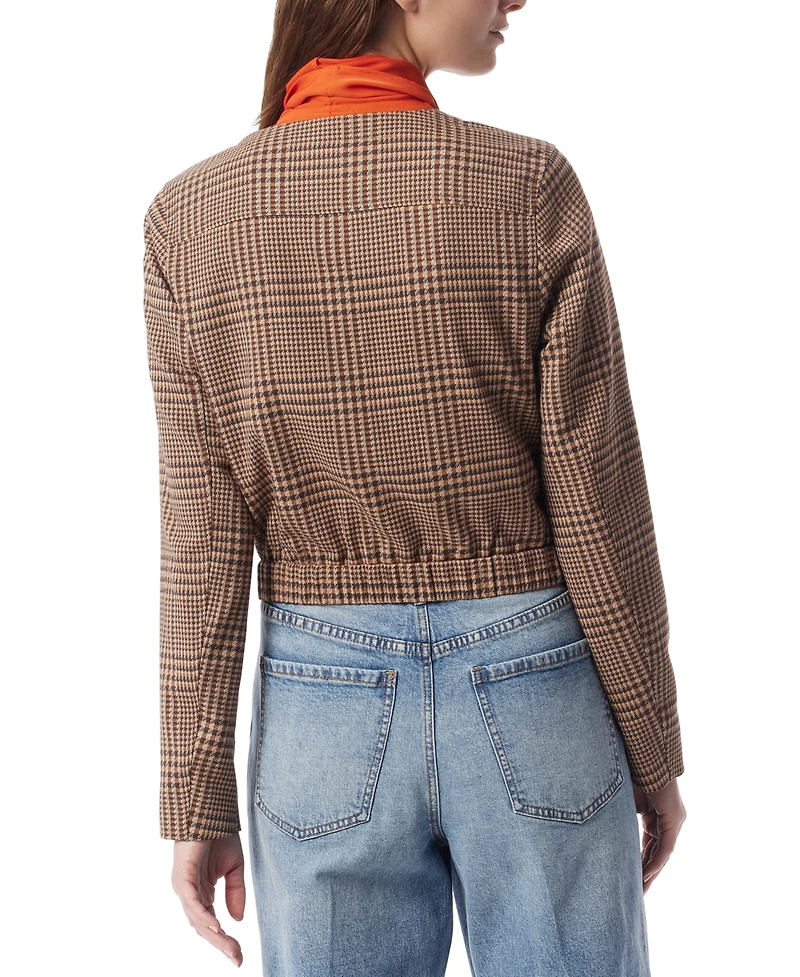 Dee Ocleppo Women's Lena Plaid Collarless Jacket