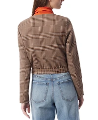 Dee Ocleppo Women's Lena Plaid Collarless Jacket