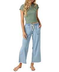 O'Neill Juniors' Sevie Cotton Wide Led Denim Pants