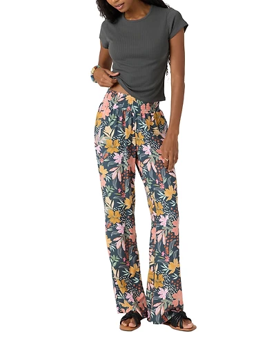 O'Neill Juniors' Jonie Mila High-Waist Smock-Waist Pants