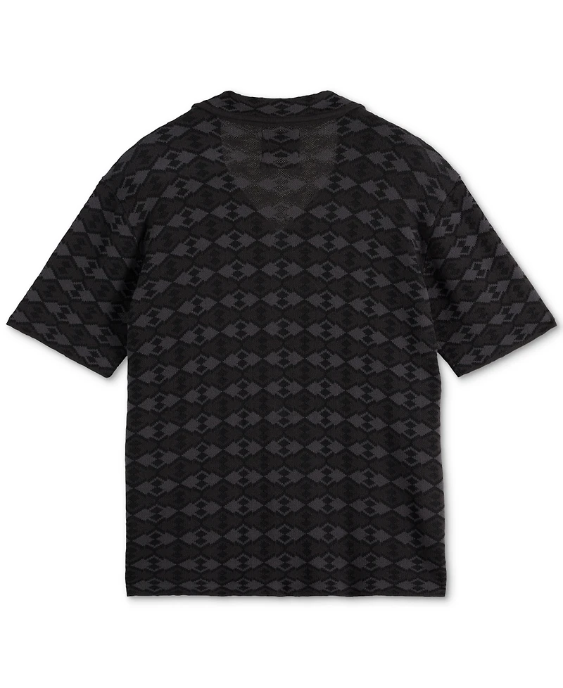 Scotch & Soda Men's Short Sleeve Tone on Button-Front Shirt