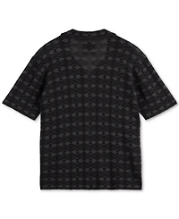 Scotch & Soda Men's Short Sleeve Tone on Button-Front Shirt