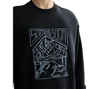 Scotch & Soda Men's Relaxed Fit Long Sleeve Logo Graphic Sweatshirt