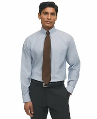 Brooks Brothers Men's Regular-Fit Polo Button-Down Collar Non-Stripe Dress Shirt