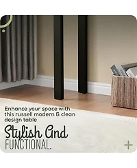 Kings Brand Furniture Russel Long Console Table - Minimalist and Slim Entryway for Decorative Displays, Sofa