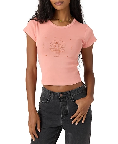 O'Neill Juniors' Shell Of A Time Cotton Graphic Top