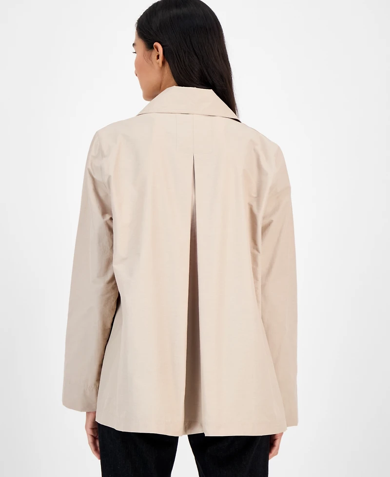 Eileen Fisher Women's Short Double-Breasted Trench Coat