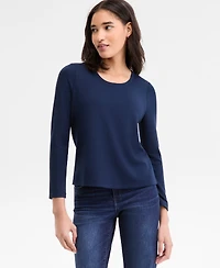 Liverpool Los Angeles Women's Long Sleeve Scoop Neck Top