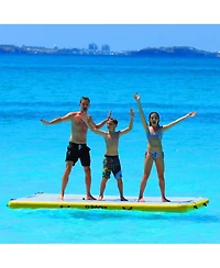 Solstice 8 x 5 ft Inflatable Floating Dock Rafting Platform w/Pump & Bag, Multi