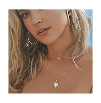 14k Gold-Plated Touch of Love Heart Necklace, 16" + 2" extender