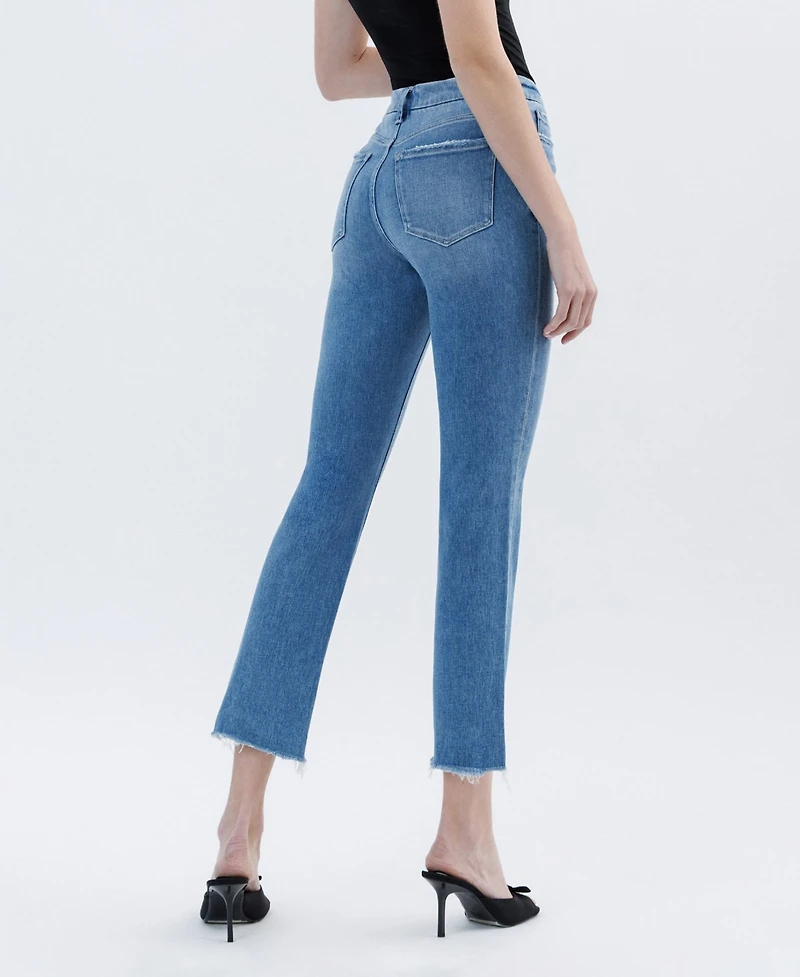 Flying Monkey Women's High Rise Slim Straight Jeans