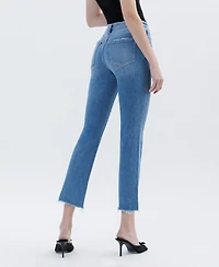 Flying Monkey Women's High Rise Slim Straight Jeans