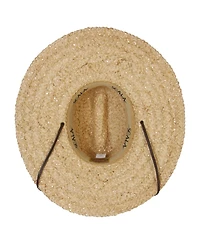 Dorfman Pacific Men's Raffia Lifeguard Chin Cord Hat