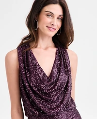Eliza J Women's Sequined Cowlneck Gown