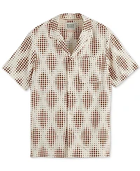 Scotch & Soda Men's Relaxed Fit Short Sleeve Printed Button-Front Camp Shirt