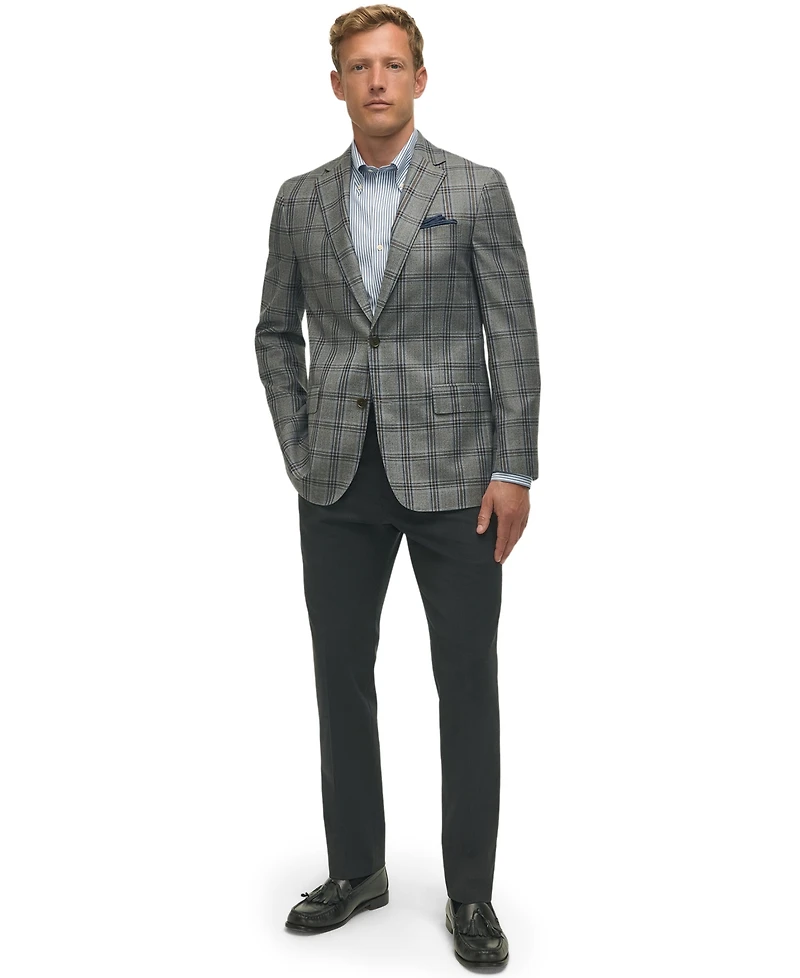 Brooks Brothers Men's Classic-Fit Wool-Blend Plaid Sport Coat