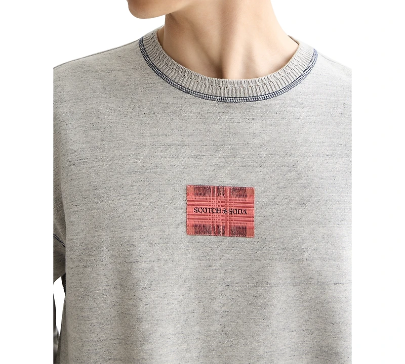 Scotch & Soda Men's Relaxed Fit Long Sleeve Logo Sweatshirt