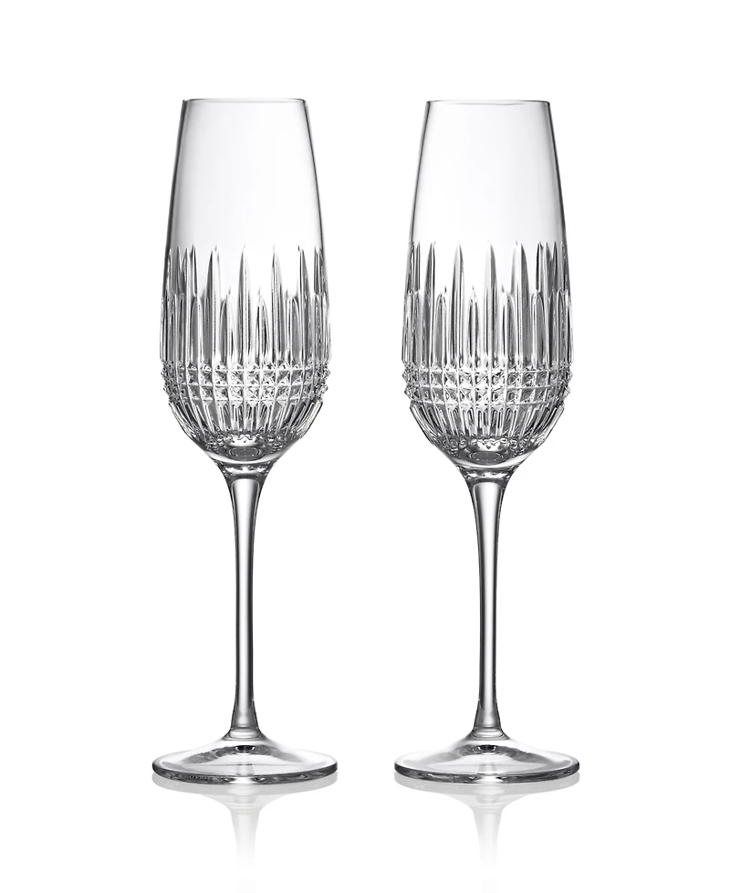 Waterford Lismore Diamond Essence Flute 10.5oz, Set of 2
