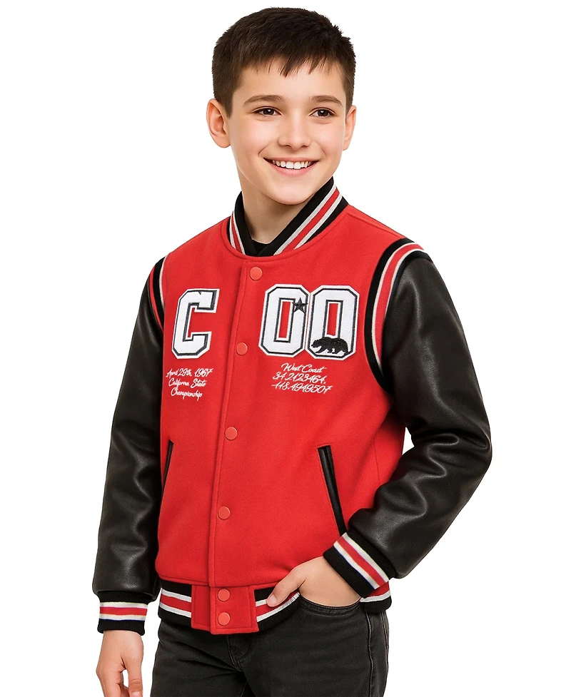 Ring of Fire Big Boys Stallion Woolen Varsity jacket