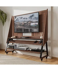 40-60 Inch Universal Tv Stand, Movable Media Console, Entertainment Center with 3-Layer Storage Rack